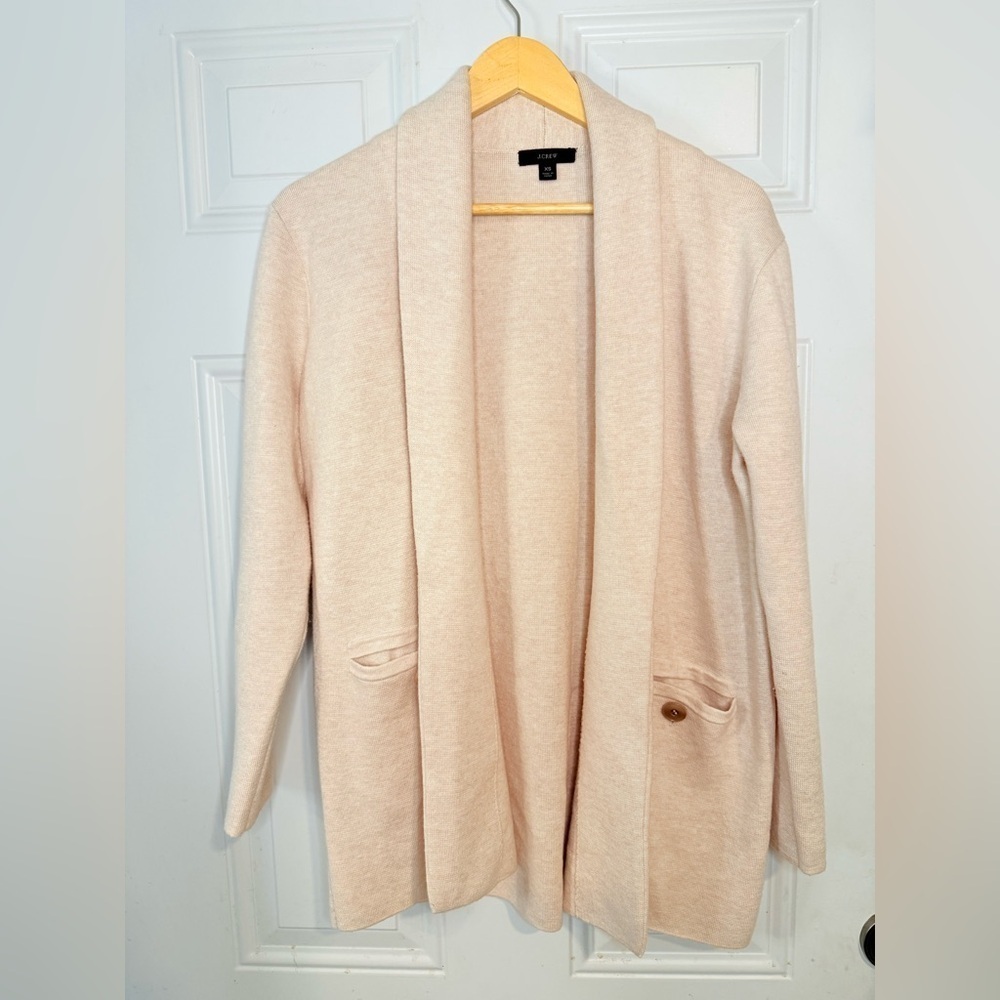 J. Crew Cream Cardigan Sweater Classic Knit